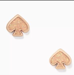 Kate Spade-  Rose Gold Glitter ♠️ Stud Earrings (Light Sapphire Pink)